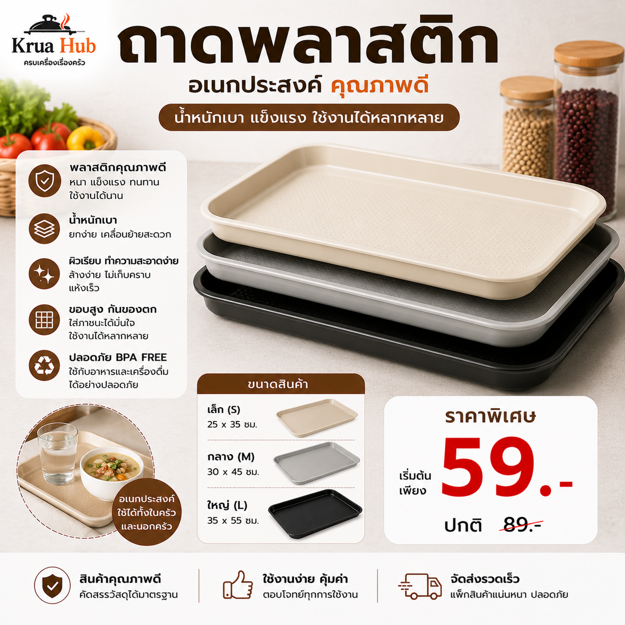 ถาดพลาสติก